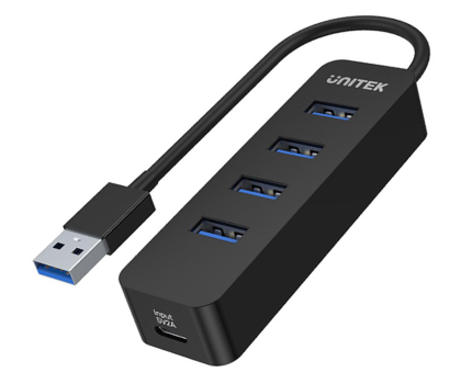 Hub USB UNITEK Hub USB-A, 4 porty USB 3.1, aktywny, 10 W H1117A